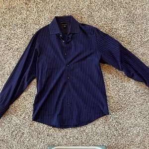 Banana Republic button up shirt, purple, vertical striped